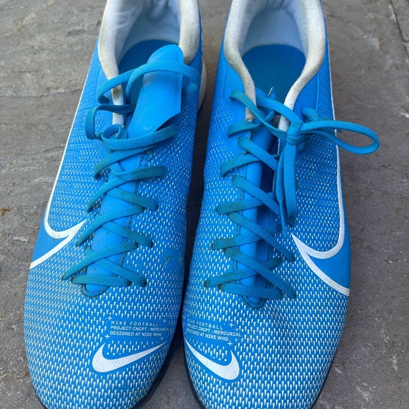 NIKE MERCURIAL VAPOR 13 ACADEMY INDOOR BOOTS - BLUE/WHITE - Picture 9 of 11